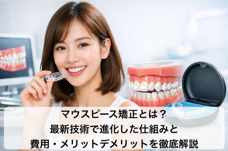 透明アライナーと明るい笑顔
